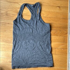 Lululemon Athletica Gray Fitted Tank Top
